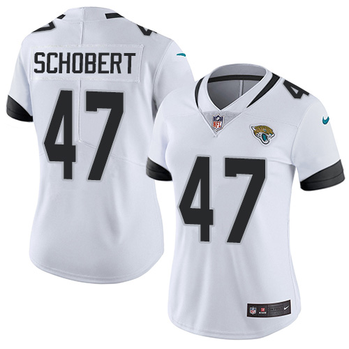 Nike Jacksonville Jaguars #47 Joe Schobert White Women Stitched NFL Vapor Untouchable Limited Jersey